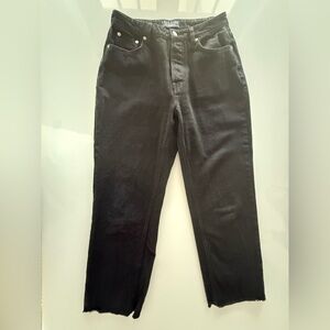 L’ECOLE DES FEMMES Black High Waisted Cotton Skinny Jeans Size 30”X 26” Straight